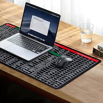 Orrda Shortcut Key Mouse Pad | Non-Slip Rubber Base Shortcut